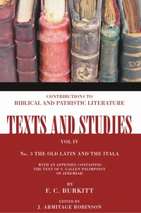 Cover of The Old Latin and the Itala