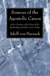 Cover of Sources of the Apostolic Canon
