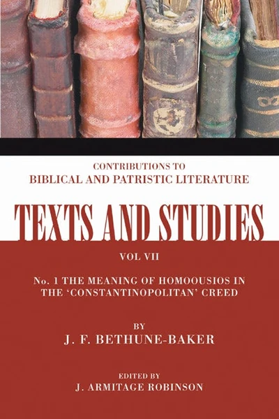 Cover of The Meaning of Homoousios in the 'Constantinopolitan' Creed