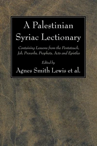 Cover of A Palestinian Syriac Lectionary