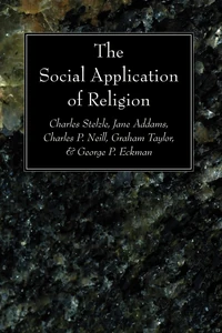 Cover of The Social Application of Religion