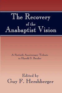 Cover of The Recovery of the Anabaptist Vision