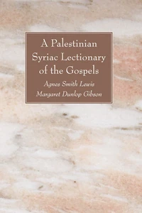 Cover of A Palestinian Syriac Lectionary of the Gospels