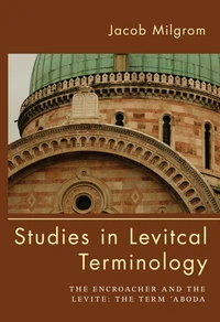 Cover of Studies in Levitical Terminology