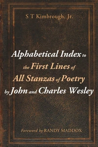 Cover of Alphabetical Index to the First Lines of All Stanzas of Poetry by John and Charles Wesley