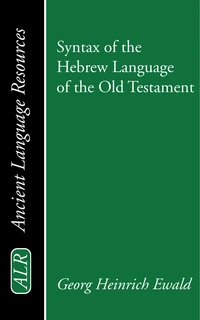 Cover of Syntax of the Hebrew Language of the Old Testament