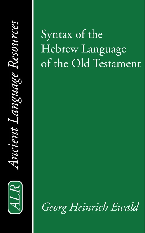 Cover of Syntax of the Hebrew Language of the Old Testament
