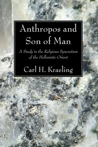 Cover of Anthropos and Son of Man