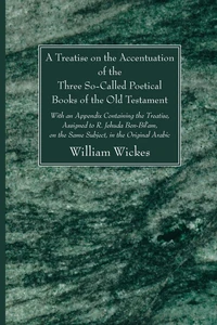 Cover of A Treatise on the Accentuation of the Three So-Called Poetical Books of the Old Testament