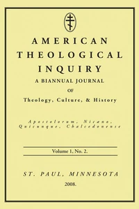 Cover of American Theological Inquiry, Volume One, Issue Two