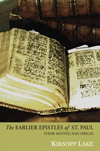 Cover of The Earlier Epistles of St. Paul