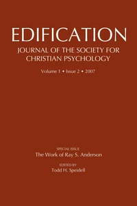 Cover of Edification-Journal of the Society of Christian Psychology