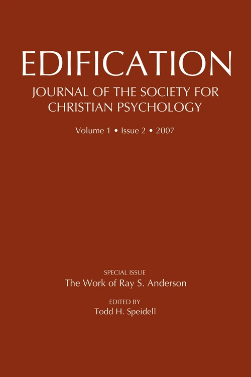 Cover of Edification-Journal of the Society of Christian Psychology