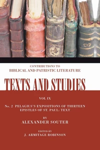 Cover of Pelagius's Expositions of Thirteen Epistles of St. Paul. II