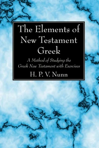 Cover of The Elements of New Testament Greek