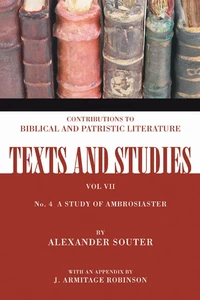 Cover of A Study of Ambrosiaster