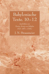 Cover of Babylonische Texte. 10-12