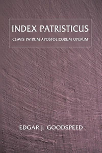 Cover of Index Patristicus