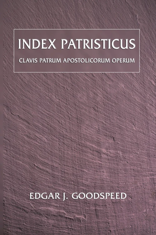 Cover of Index Patristicus