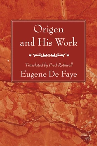 Cover of Origen and His Work