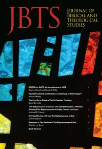 Cover of Journal of Biblical and Theological Studies