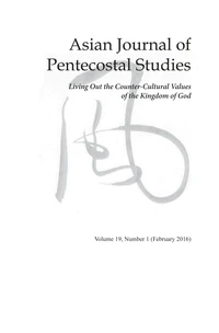 Cover of Asian Journal of Pentecostal Studies, Volume 19, Number 1