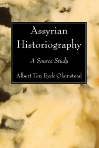 Cover of Assyrian Historiography