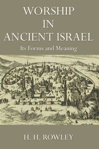 Cover of Worship in Ancient Israel