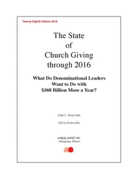 Cover of The State of Church Giving through 2016
