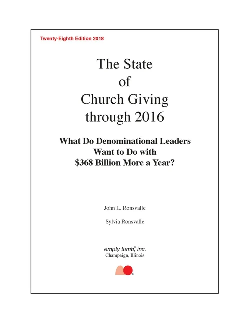 Cover of The State of Church Giving through 2016