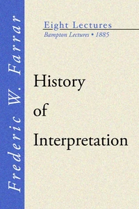 Cover of History of Interpretation