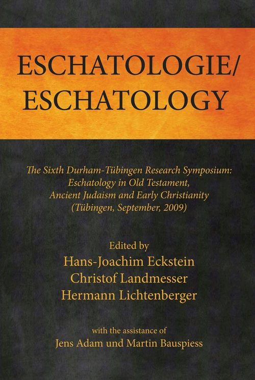 Cover of Eschatologie Eschatology