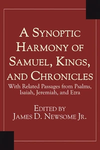 Cover of A Synoptic Harmony of Samuel, Kings, and Chronicles