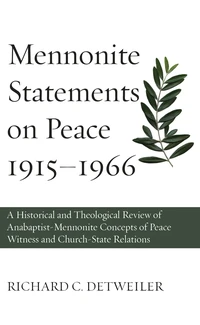 Cover of Mennonite Statements on Peace 1915–1966
