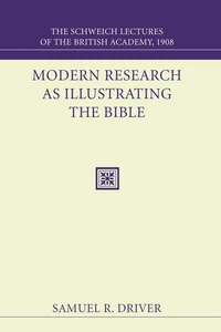 Cover of Modern Research as Illustrating the Bible