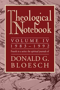 Cover of Theological Notebook: Volume 4: 1983–1992