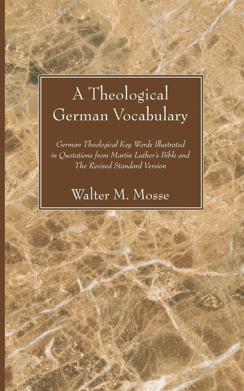 Cover of A Theological German Vocabulary