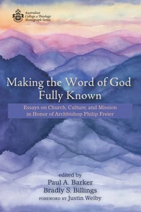 Cover of Making the Word of God Fully Known