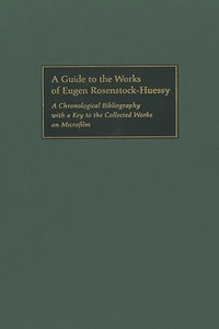 Cover of A Guide to the Works of Eugen Rosenstock-Huessy