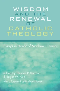 Cover of Wisdom and the Renewal of Catholic Theology