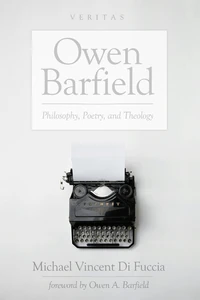 Cover of Owen Barfield