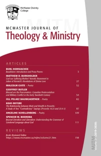 Cover of McMaster Journal of Theology and Ministry: Volume 21, 2019–2020
