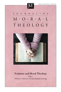 Cover of Journal of Moral Theology, Volume 10, Special Issue 1