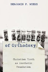 Cover of A Poetics of Orthodoxy
