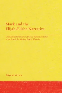 Cover of Mark and the Elijah-Elisha Narrative