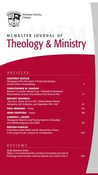 Cover of McMaster Journal of Theology and Ministry: Volume 22, 2020–2021