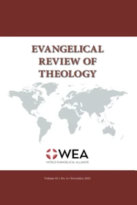 Cover of Evangelical Review of Theology, Volume 45, Number 4, November 2021