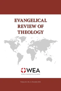 Cover of Evangelical Review of Theology, Volume 46, Number 4, November 2022