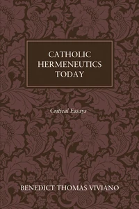 Cover of Catholic Hermeneutics Today
