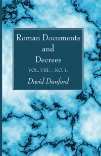 Cover of Roman Documents and Decrees, Volume VIII—No. 1